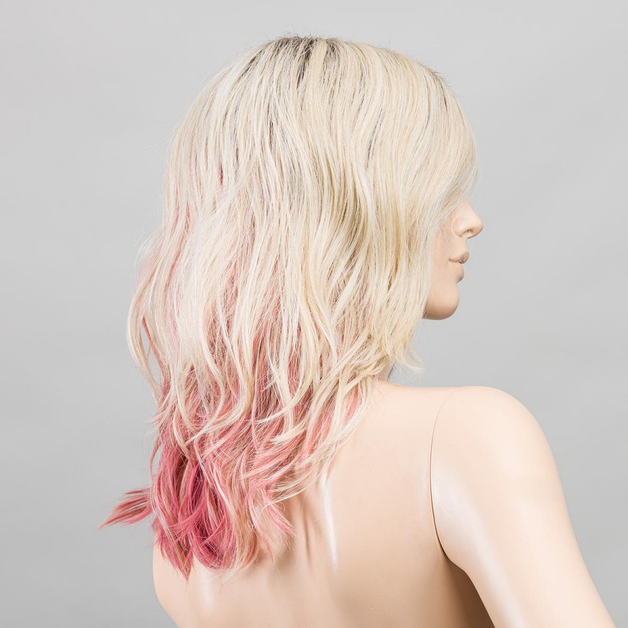 Peruka damska syntetyczna długie plażowe fale różowy blond TABU roseblonde/rooted