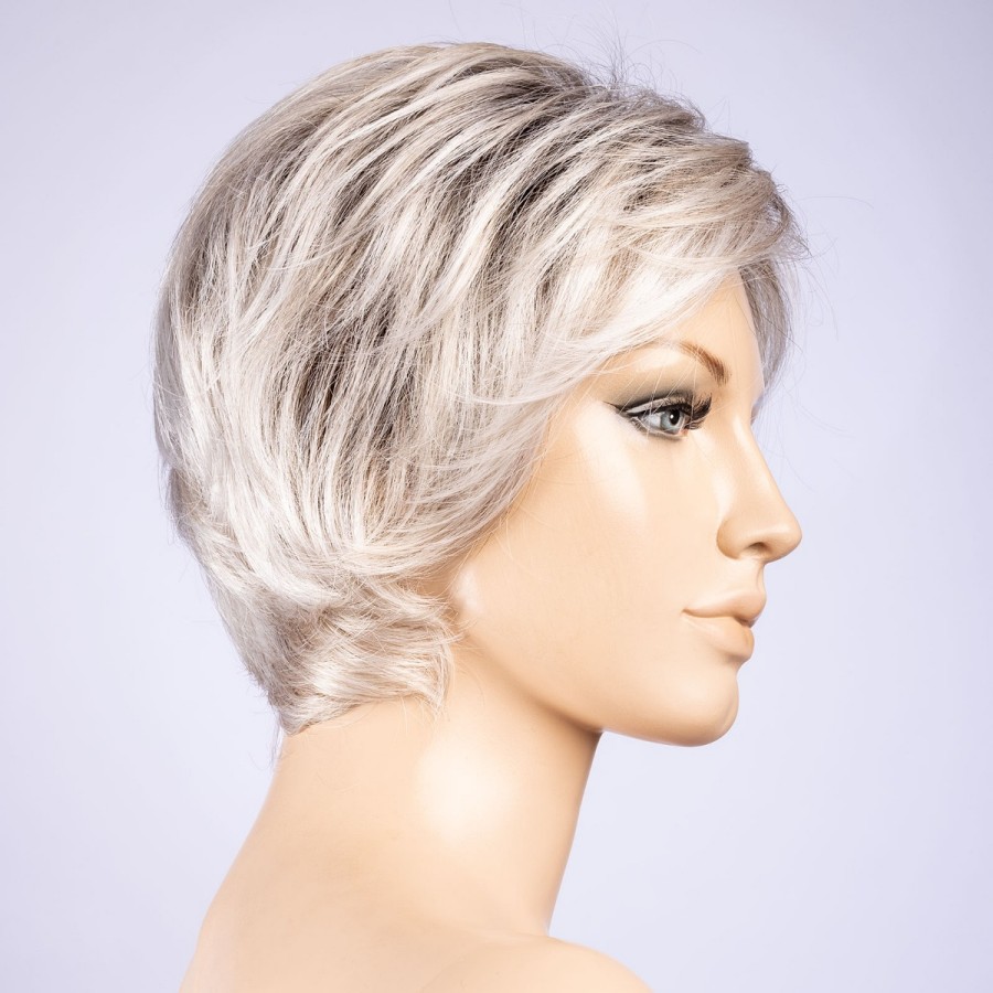 Peruka damska z włosów syntetycznych srebrny blond z odrostem SATIN silverblonde/rooted