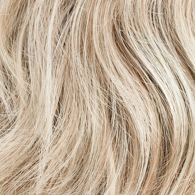 Średniej długości falowana peruka z delikatną grzywką szampański blond z odrostem CAT champagne/rooted