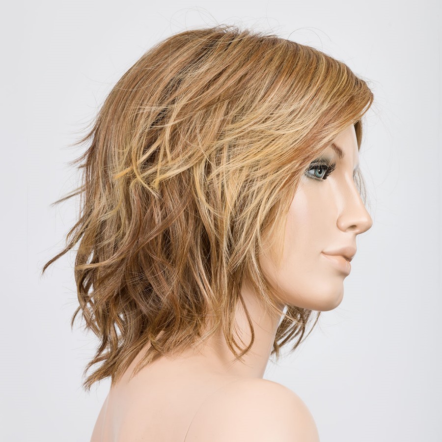 Peruka falowany cieniowany bob z grzywką bursztynowy blond z odrostem ANIMA lightbernstein/rooted