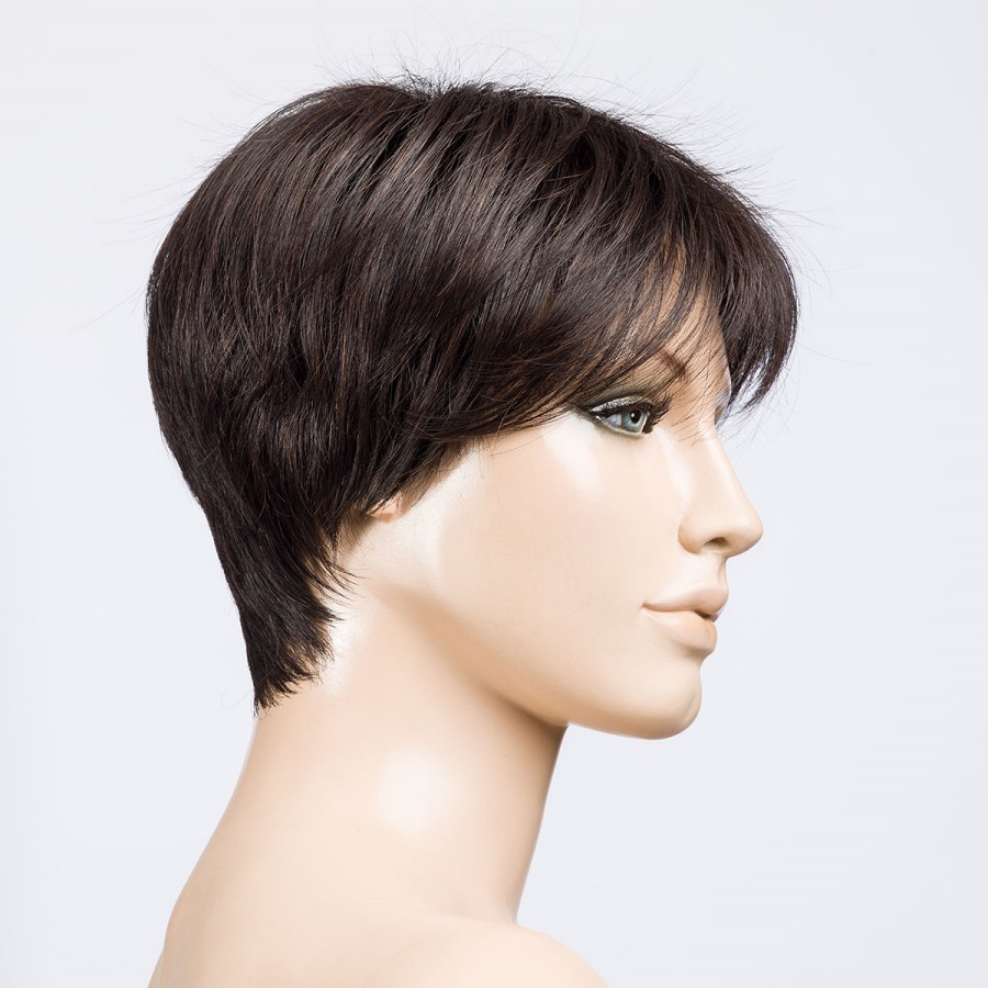 Peruka syntetyczna termoodporna krótka fryzura typu pixie ciemny brąz ELAN espresso/mix
