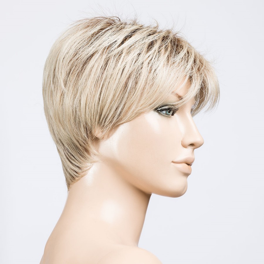 Peruka syntetyczna termoodporna krótka fryzura typu pixie jasny szampański blond z odrostem ELAN lightchampagne/rooted
