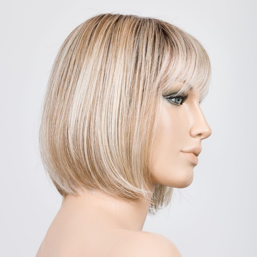 Peruka syntetyczna termoodporna damska bob z cieniowaną grzywką perłowy blond z odrostem SING MONO PART pearlblonde/rooted