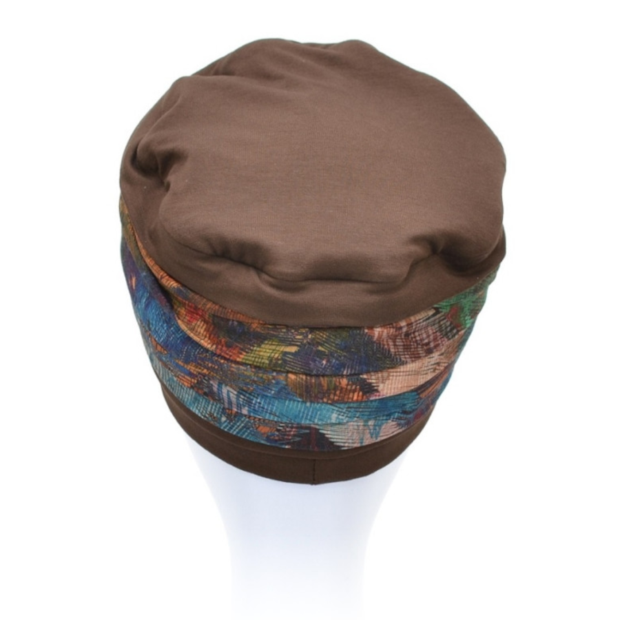 Elegancki brązowy turban GRENADA B22+B221*