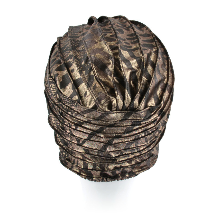 Metaliczny turban z eleganckim drapowaniem DESERT*