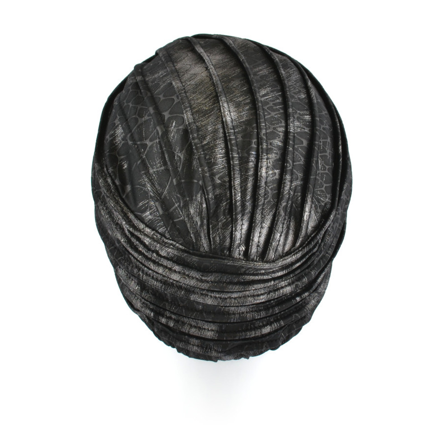 Ciepły elegancki turban grafitowy MOONLIGHT*
