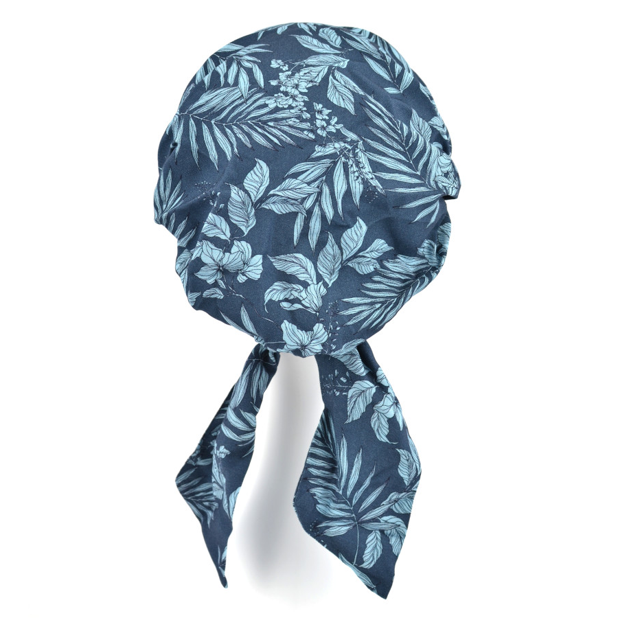 Turban 100% wiskoza niebieski FELICJA NEW z daszkiem RT1/N10275