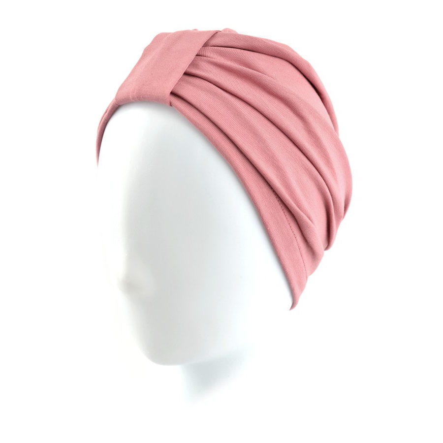 Elegancki i elastyczny różowy turban OLIVIA BM013