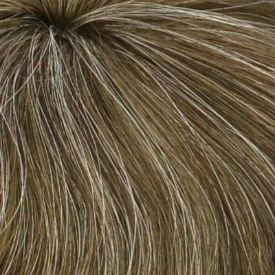 Męski tupet z włosa naturalnego remy jasny brąz z siwizną MOSI 620