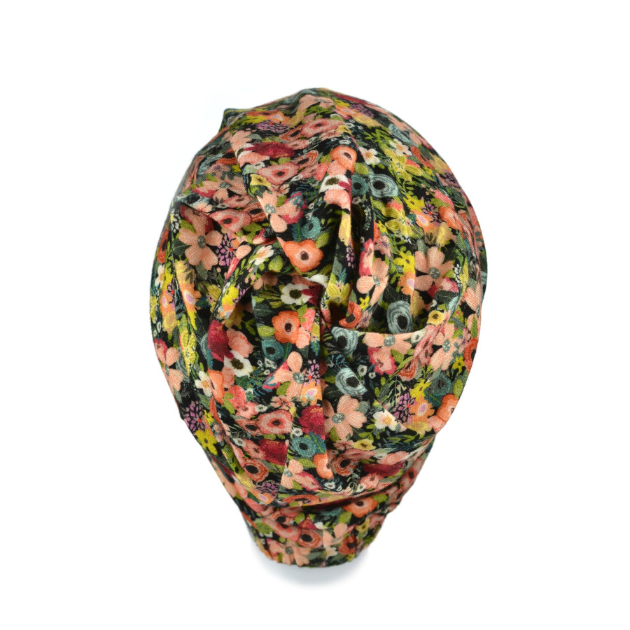 Przewiewny turban w kwiatowy wzór BERGAMO BM316