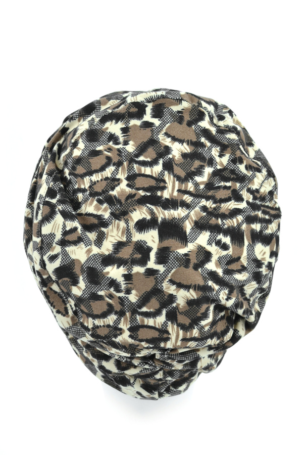 Ciepły turban w panterkę LYNX