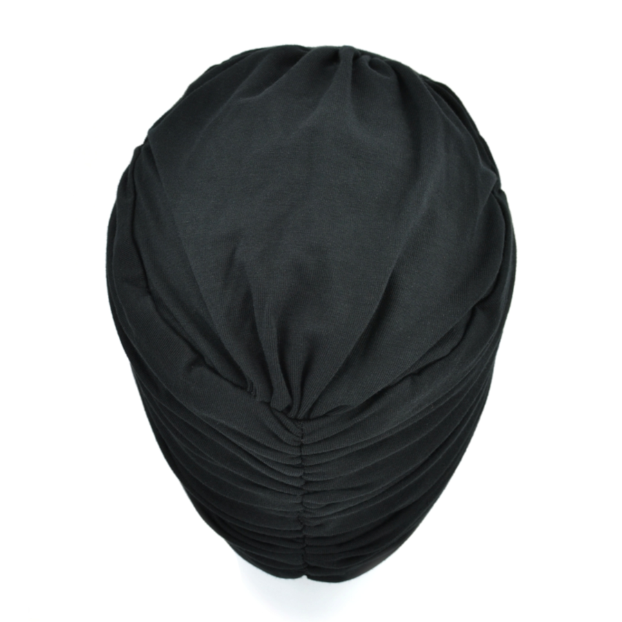 Dwuczęściowe nakrycie głowy turban czarny LUNA BM05