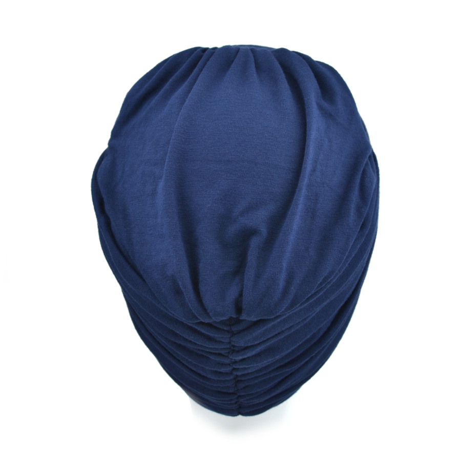 Dwuczęściowe nakrycie głowy turban granatowy LUNA BM20
