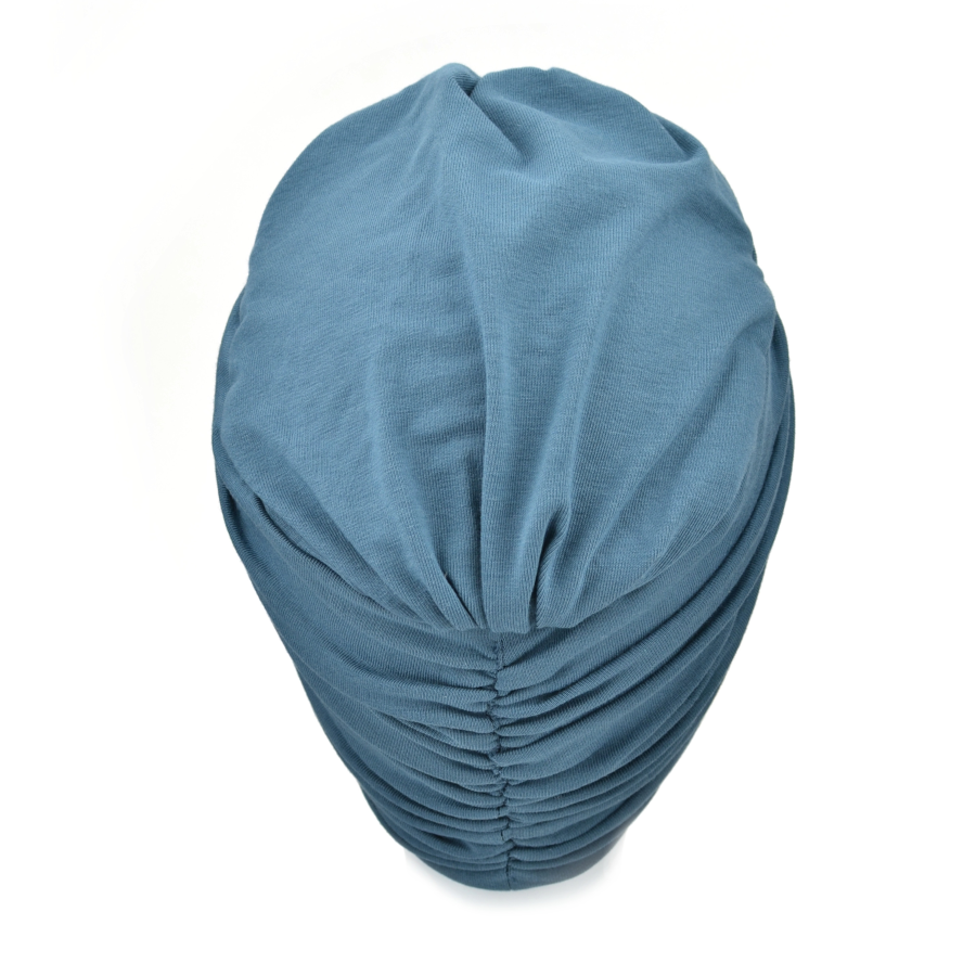 Dwuczęściowe nakrycie głowy turban gołębi niebieski LUNA BM7