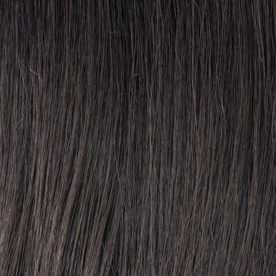 Peruka topper z włosów syntetycznych ciemny brąz z odrostem STREAM espresso/rooted