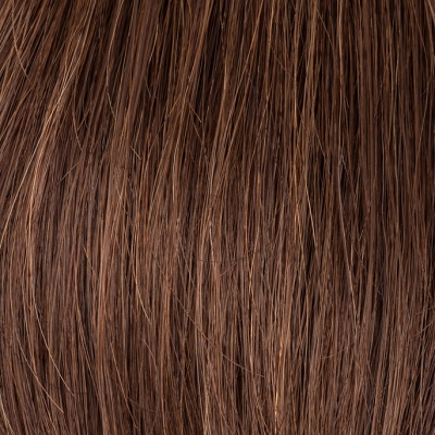 Peruka topper z włosów naturalnych remy czekoladowy brąz z odrostem IMPACT chocolate/rooted