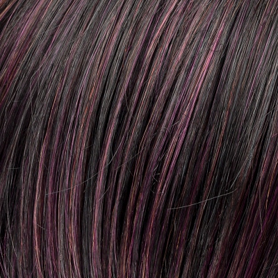 Peruka bob z włosów syntetycznych czarna z wiśniowymi refleksami TALIA MONO PART blackcherry/mix