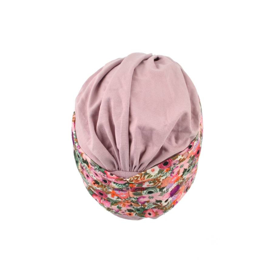 Bladoróżowy turban z ozdobną szarfą CARLA BM-Y554+BM370