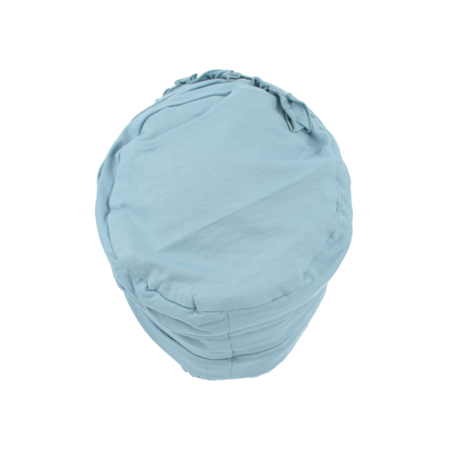 Gładki turban z lekkiego oddychającego materiału błękitny PORTO BM-Y363