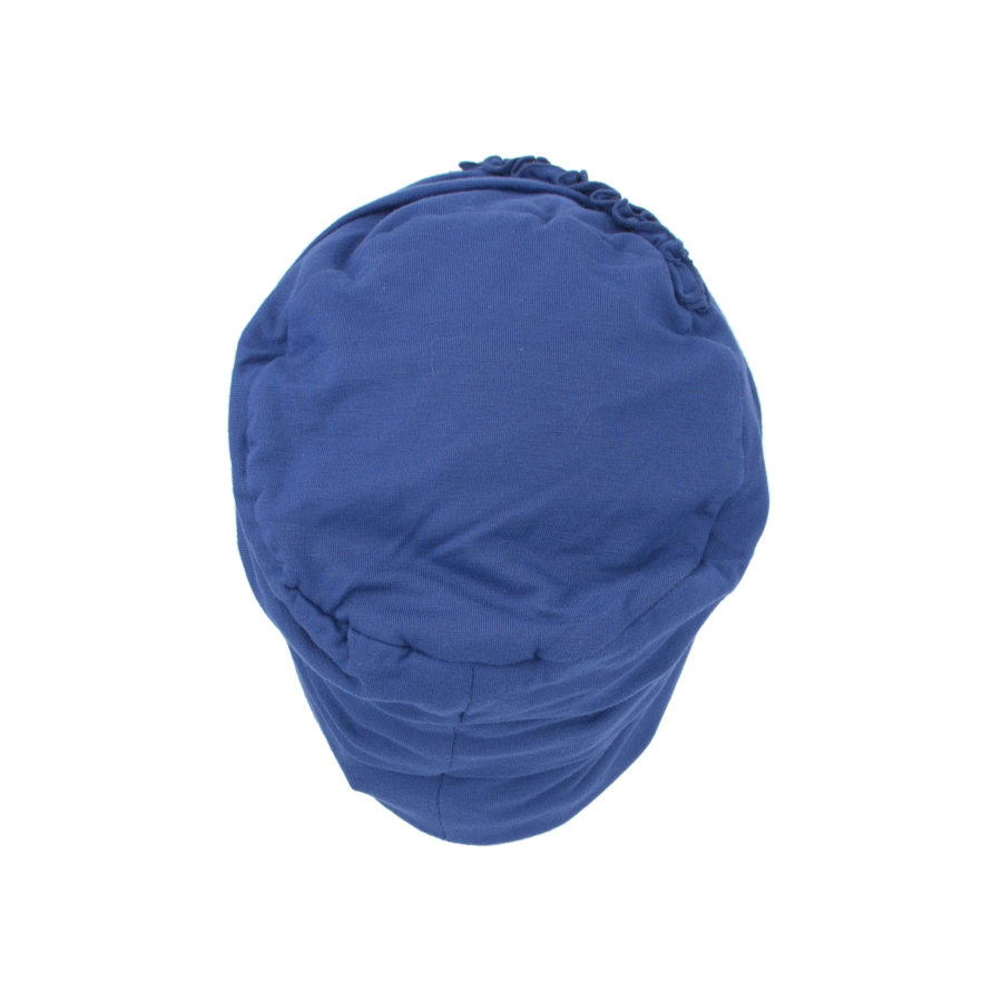 Gładki turban z lekkiego oddychającego materiału granatowy PORTO BM-Y460