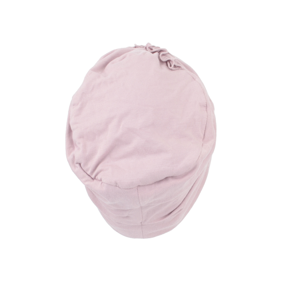 Gładki turban z lekkiego oddychającego materiału jasny brudny róż PORTO BM-Y554