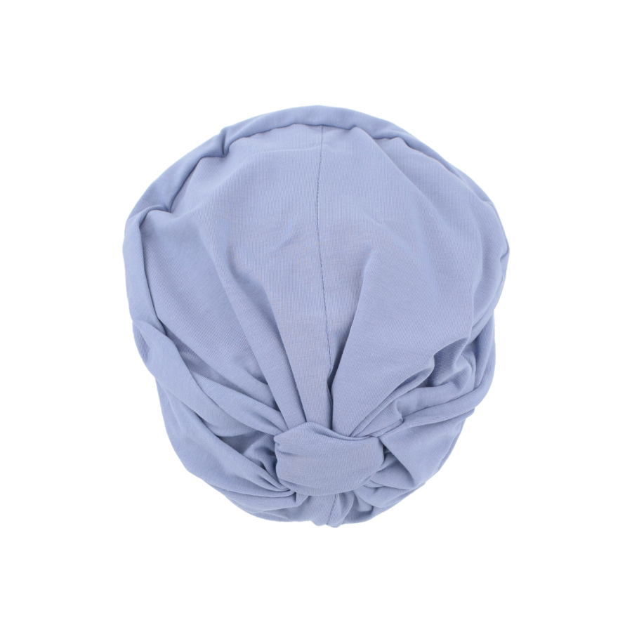 Turban z piankowym usztywnieniem nad czołem jasny pastelowy błękit TAMPERE CP387