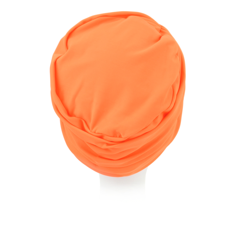 Lekki i wygodny turban do kąpieli z ozdobnym drapowaniem pomarańczowy AQUA 308*