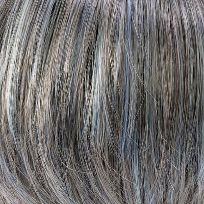 Peruka syntetyczna damska w stylu pixie cut siwy z metalicznymi błękitnymi refleksami BEAT metallic blue/mix