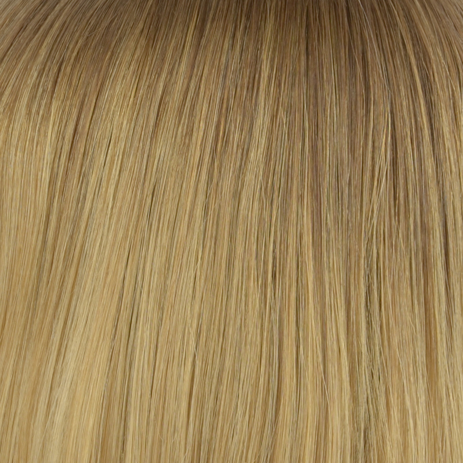 Peruka topper z naturalnych włosów słowiańskich średni blond ombre AVA 15cm 8/12R+14/16