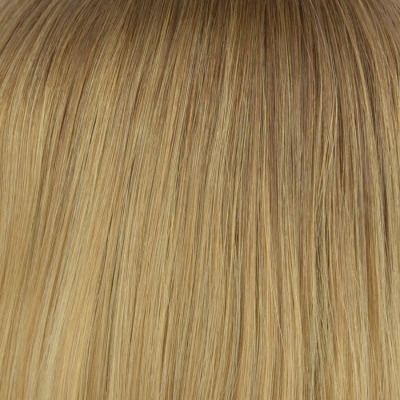 Peruka topper z naturalnych włosów słowiańskich średni blond z odrostem ombre AVA 20cm 8/12R+14/16