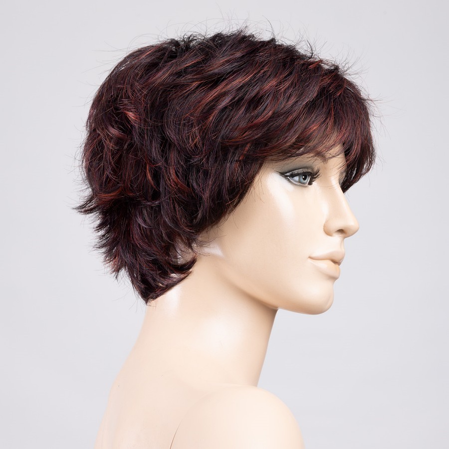 Peruka damska z włosów syntetycznych ciepły śliwkowy brąz LEXI plum red/mix