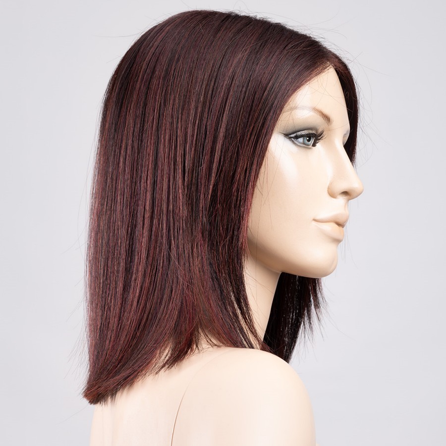 Peruka syntetyczna termoodporna ciepły śliwkowy brąz LUZZI MONO PART plum red/shad