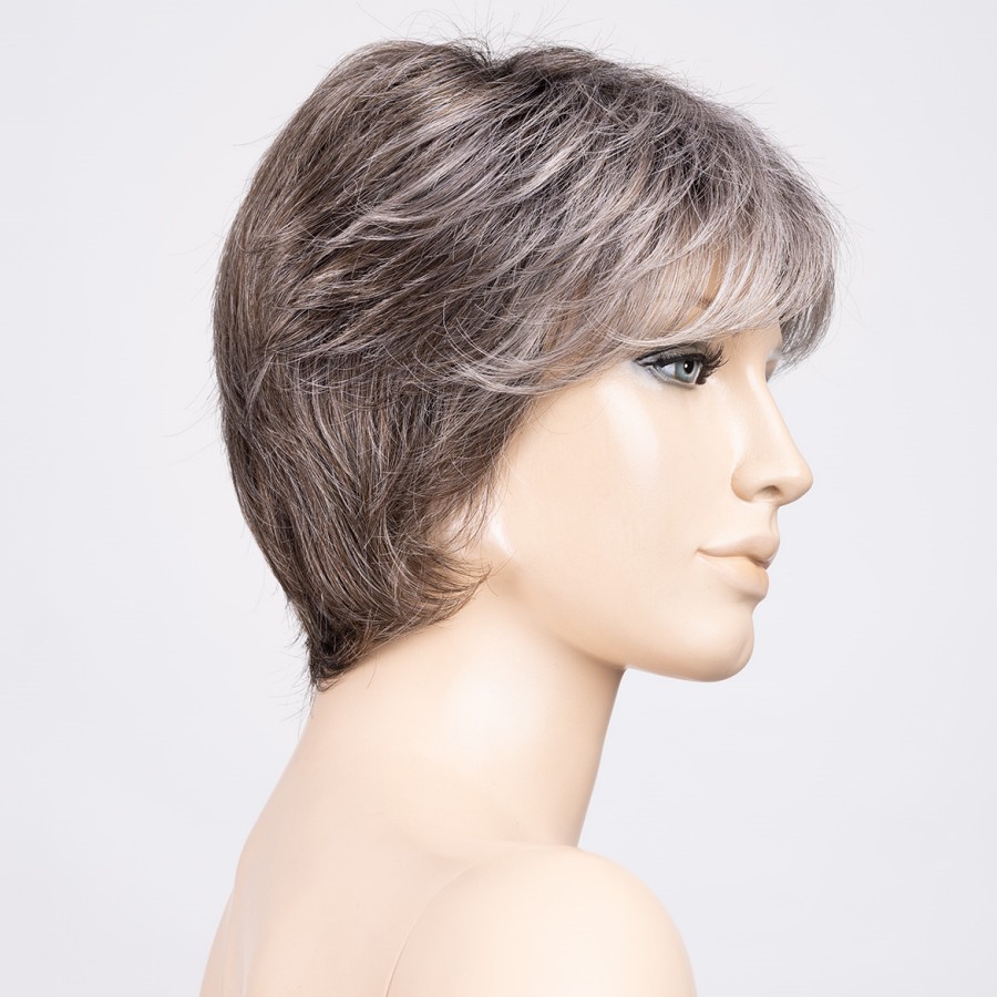 Peruka z włosów syntetycznych ciemny siwy PRIMA SOFT dark grey/mix