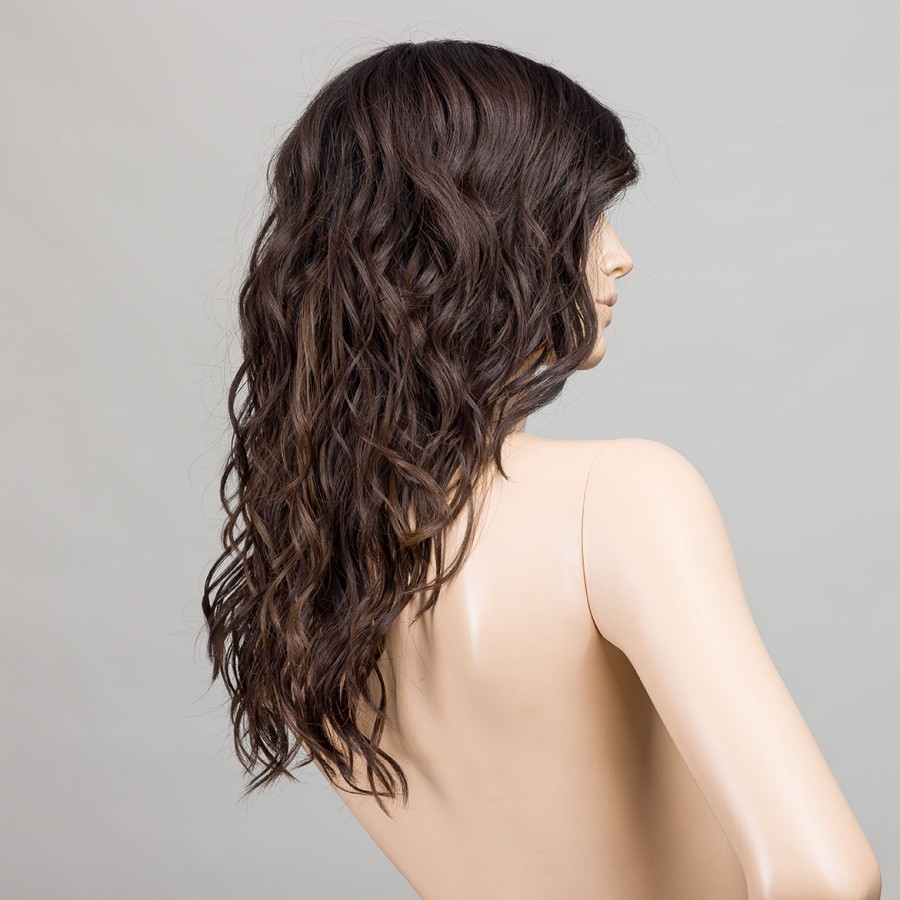 Peruka z włosów syntetycznych ciemny brąz SERENA dark brown/tipped