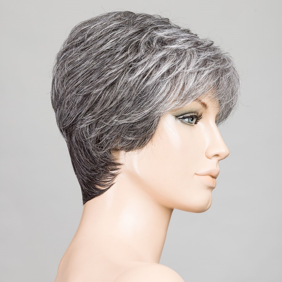 Krótka peruka syntetyczna odporna na ciepło ciemny siwy ZOE dark grey/mix