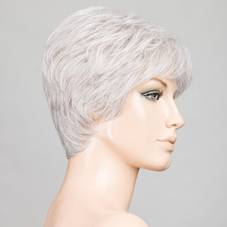 Krótka peruka z włosów syntetycznych odporna na ciepło jedwabisty siwy ZOE silk grey/mix