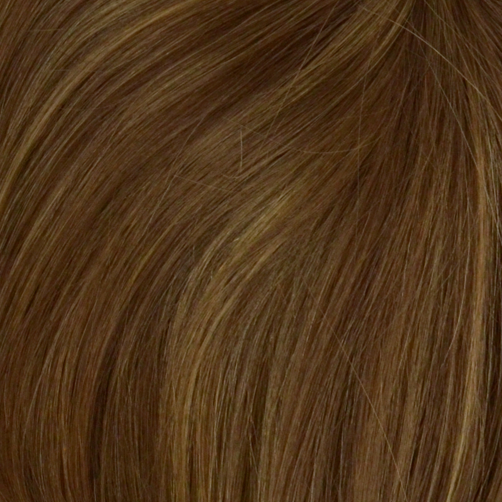 Peruka topper z naturalnych włosów słowiańskich brąz SOA 28cm 8/10+14