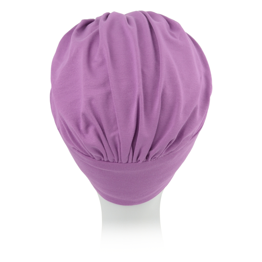 Marszczony turban fioletowy JAVA B27