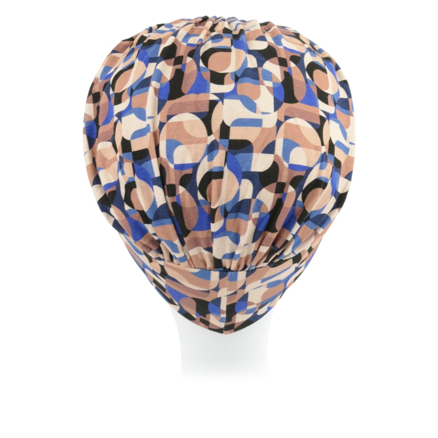 Turban wzór geometryczny multi-kolorowy BARBADOS B479