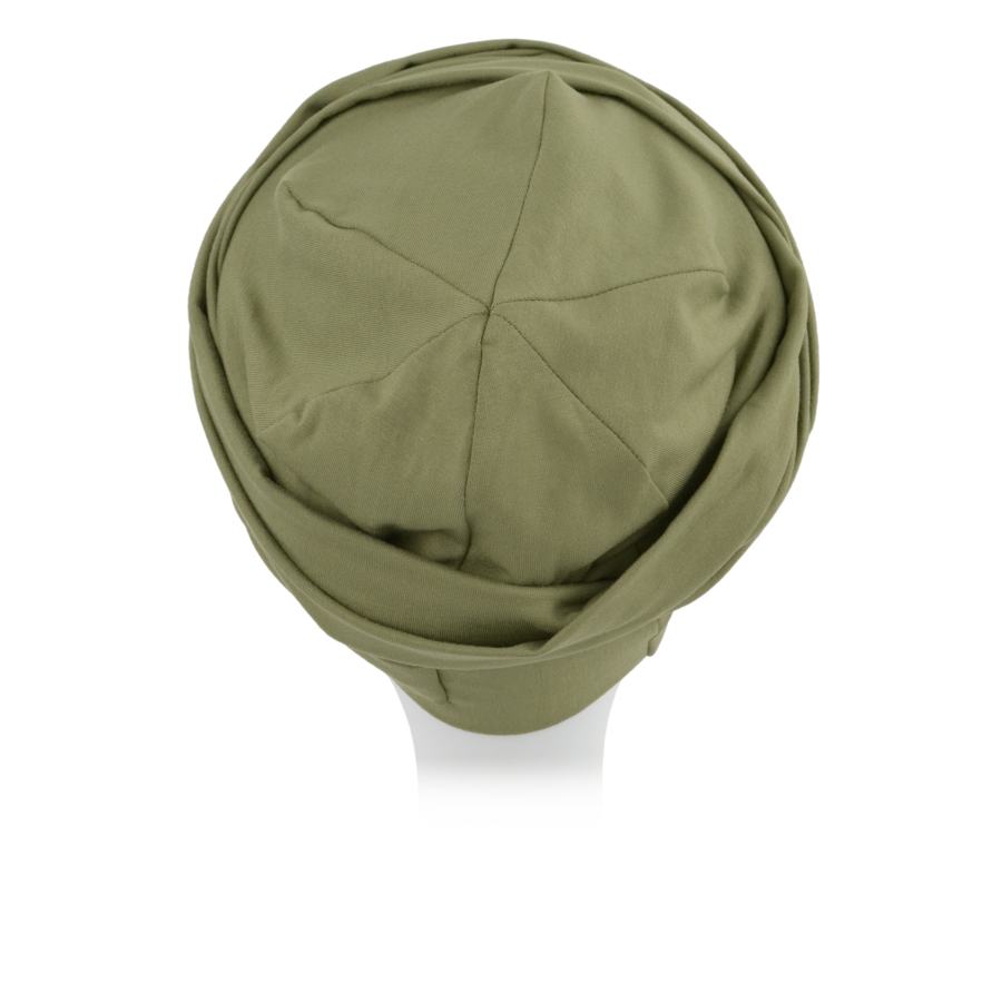 Ciepły turban oliwkowy HANOI B104