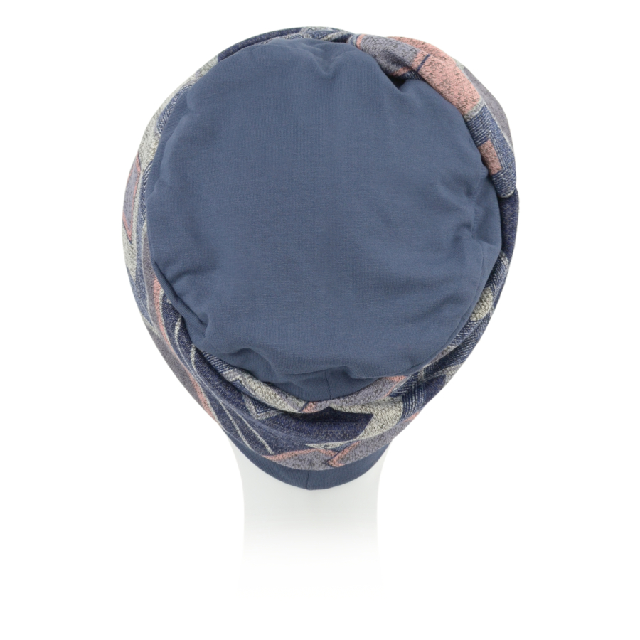 Turban z lekką i oddychającą podszewką granatowy CARDIFF B31+P22