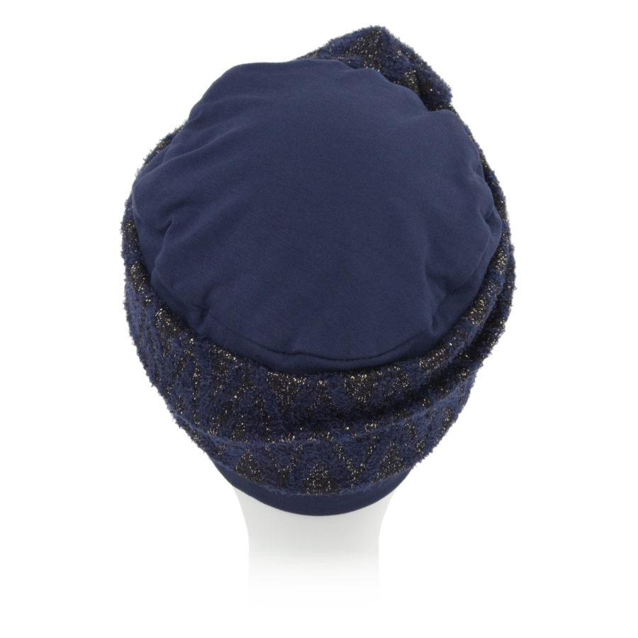 Turban z lekką i oddychającą podszewką granatowy CARDIFF B242+TL60