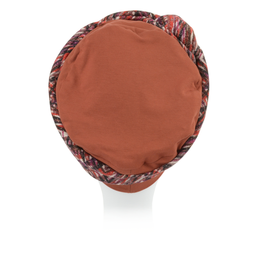 Turban z lekką i oddychającą podszewką brązowy CARDIFF B125+TL64