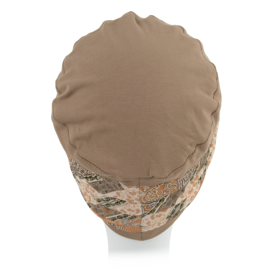 Turban z ozdobną opaską brązowy CAPRI B17+B439