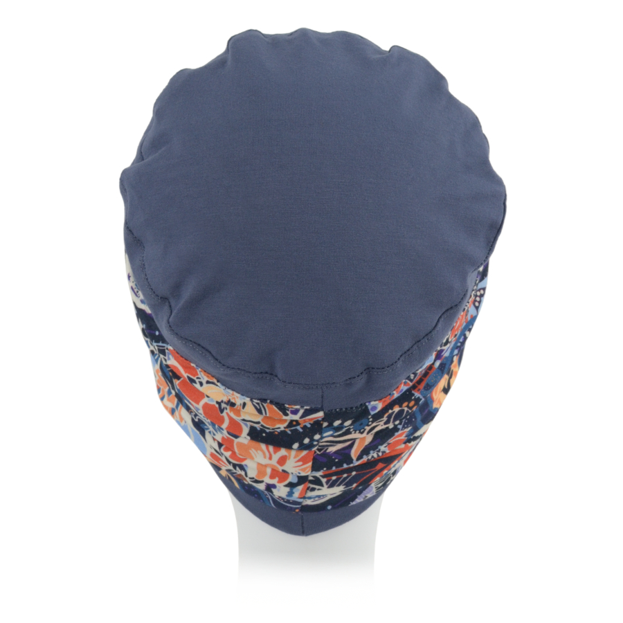 Turban z ozdobną opaską granatowy CAPRI B31+B467