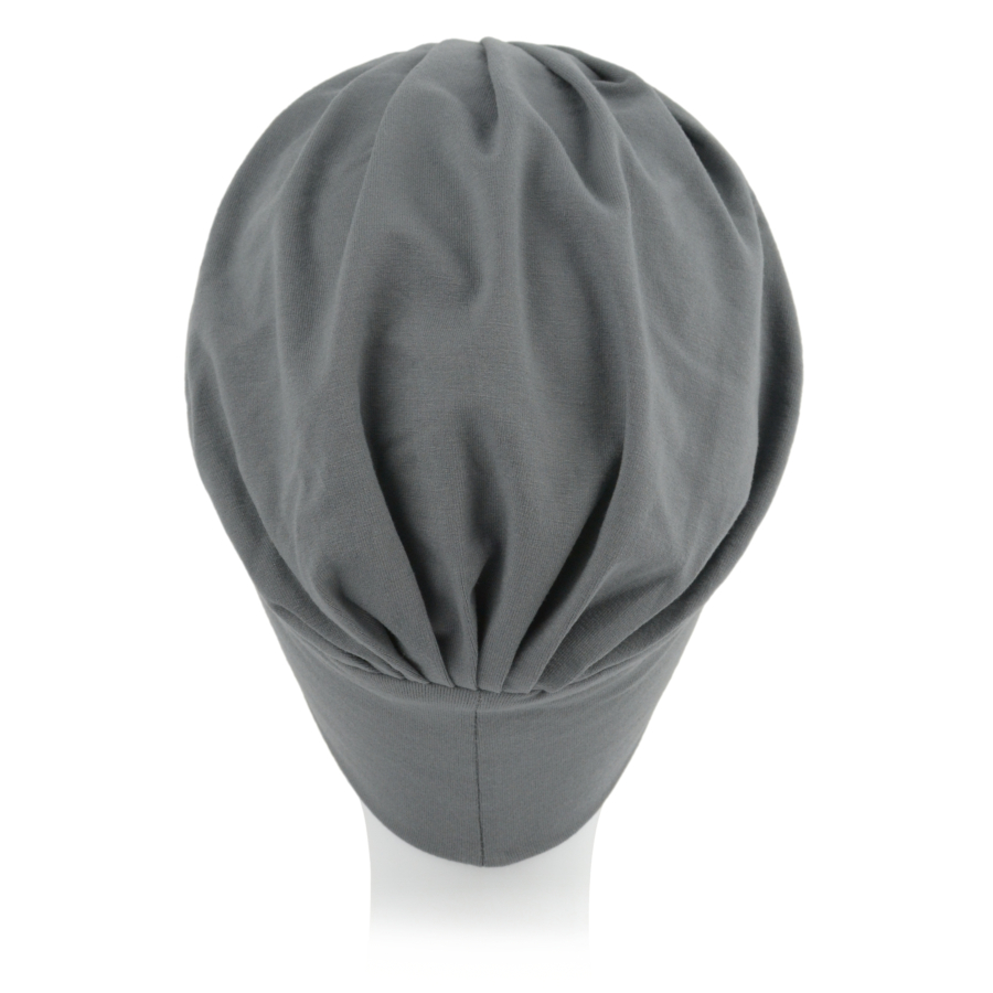Kilkuczęściowy zestaw turban oraz dwie ozdobne opaski z metalową klamrą szary NICOLA B44