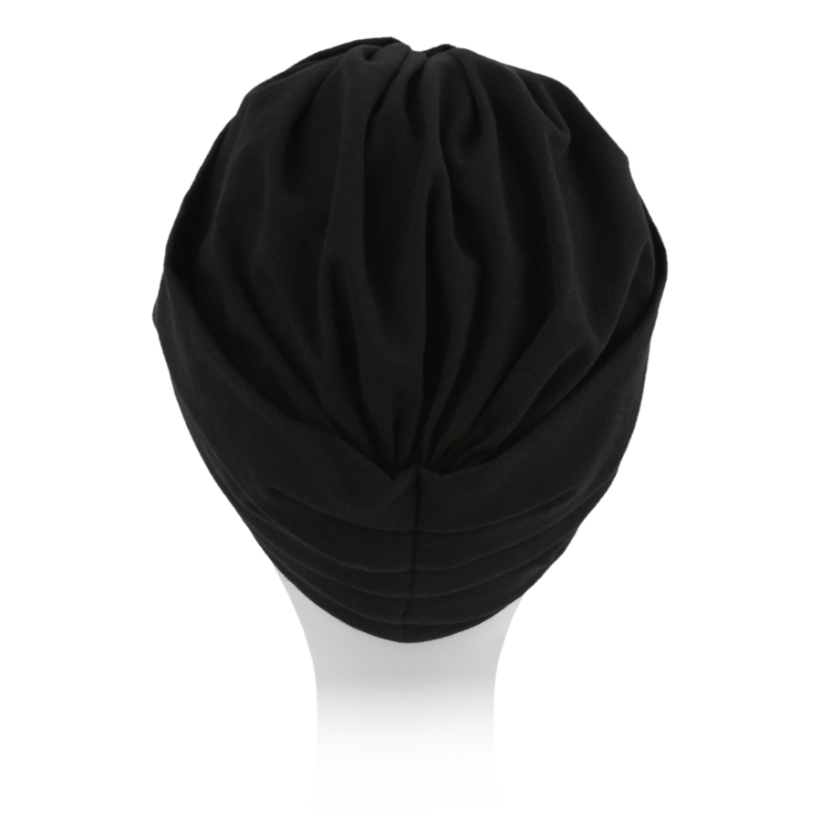 Lekki i ciepły turban czarny TOKYO z daszkiem black