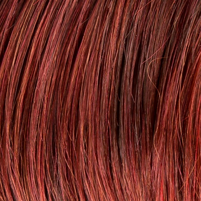 Peruka syntetyczna termoodporna wiśniowa czerwień z odrostem CLEO cherryred/rooted