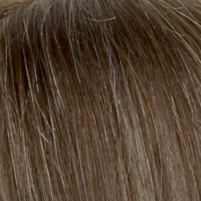 Peruka topper naturalny z włosów słowiańskich 18cm brąz DELMAR Grey 4/6