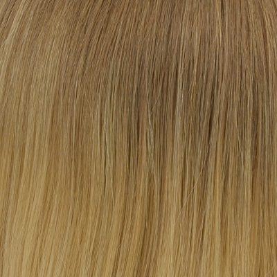 Peruka topper naturalny z włosów słowiańskich blond z ciepłym odrostem DELMAR 23cm 10R+14/16